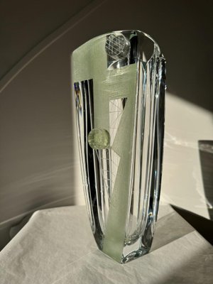 French Crystal Vase by Anatole Riecke for the Parisian Restaurant La Coupole, 1958-OL-1768243