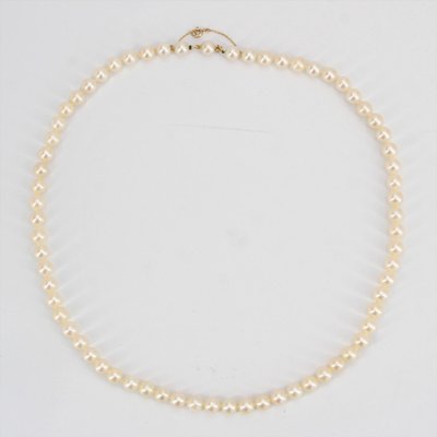 French Cultured Pearl Choker Necklace, 1950s-OLU-981471