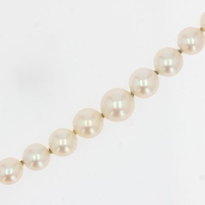 French Cultured Pearl Falling Necklace-OLU-981468