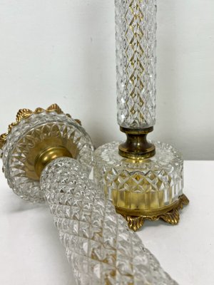 French Cut Glass or Crystal Table Lamps, 1950s, Set of 2-WZZ-1819294