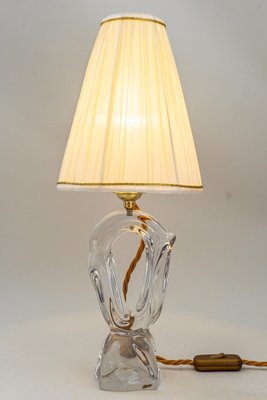 French Daum Crystal Glass Table Lamp, 1960s-SPD-1239022