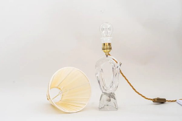 French Daum Crystal Glass Table Lamp, 1960s-SPD-1239022