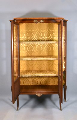 French Display Cabinet in Walnut and Sapele Mahogany, 1950s-CTD-1477143