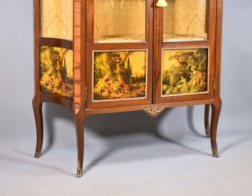 French Display Cabinet in Walnut and Sapele Mahogany, 1950s-CTD-1477143