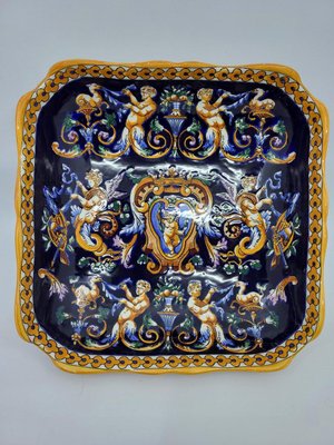 French Earthenware Dish with Italian Renaissance Decor-QCI-2035670