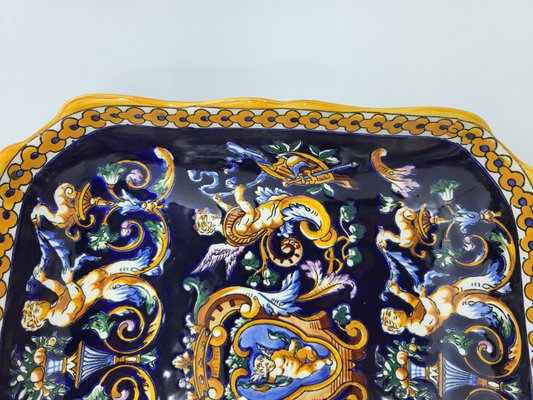 French Earthenware Dish with Italian Renaissance Decor-QCI-2035670