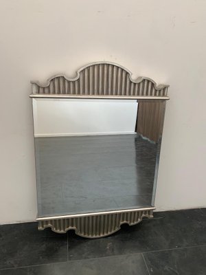 French Eclecticism Mirror in Silver Plating, 1990s-IJR-1383413