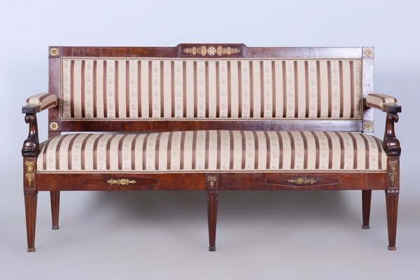 French Empire Mahogany Sofa, 1860s-WHY-1726509