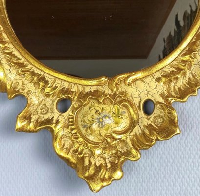 French Empire Style Mirror with Porcelain Frame, 1950s-GYX-1287064