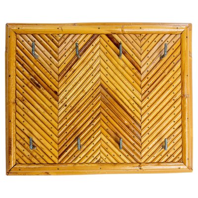 French Entry Hall Key Holder in Rattan, 1970-RIU-2027298