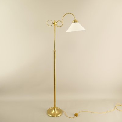 French Extendable Brass Floor Lamp, 1930s-KDB-1723374