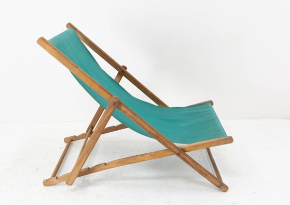 French Fabric Folding Deck Chair-RIU-1215346