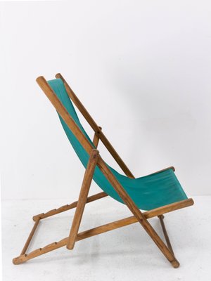 French Fabric Folding Deck Chair-RIU-1215346