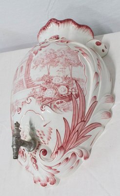 French Faience Wall Fountain, 19th Century-RIU-824597