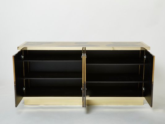 French Faure Oxidized Brass Sideboard from Isabelle and Richard, 1970s-YJA-1421554