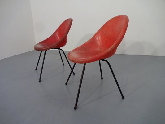 French Fiberglass Side Chairs, 1960s, Set of 2-RDW-566437