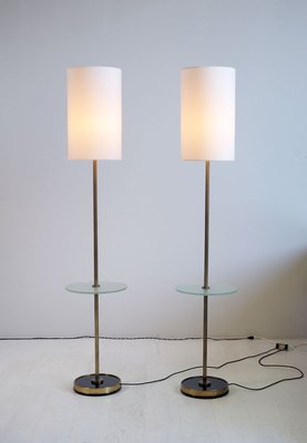 French Frosted Glass Floor Lamp, 1950s-FQ-888482