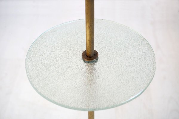 French Frosted Glass Floor Lamp, 1950s-FQ-888482