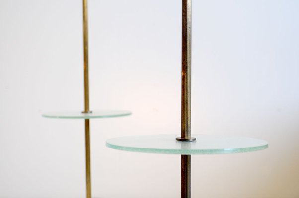 French Frosted Glass Floor Lamp, 1950s-FQ-888482