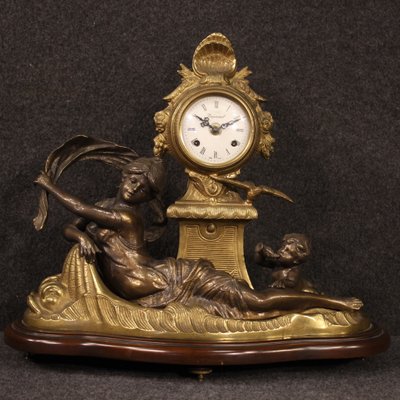 French Gilded and Bronze Clock, 1930s-RP-690522