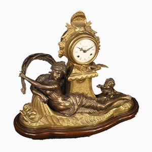 French Gilded and Bronze Clock, 1930s-RP-690522