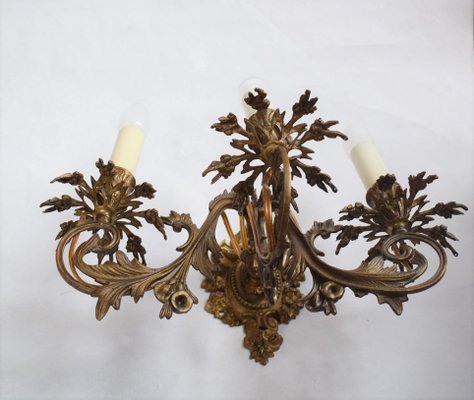 French Gilt Bronze Rococo Style Sconces, 1920s, Set of 2-VA-875874