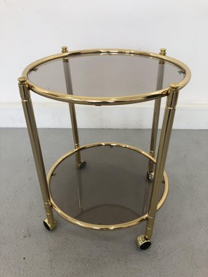 French Glass Bar Cart with Removable Tray, 1950s-JWH-1326430