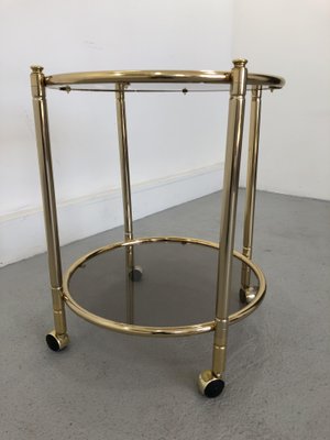 French Glass Bar Cart with Removable Tray, 1950s-JWH-1326430