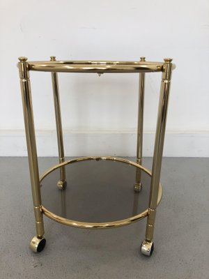 French Glass Bar Cart with Removable Tray, 1950s-JWH-1326430