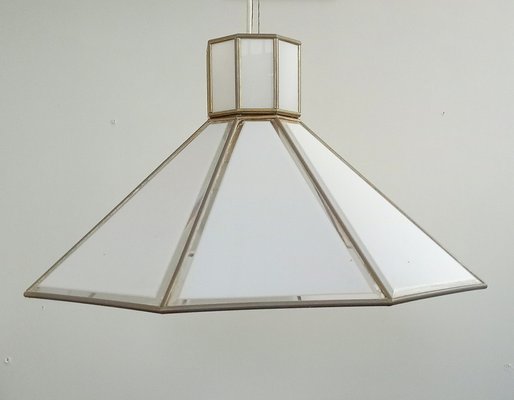 French Glass Ceiling Lamp, 1970s-GJF-1452832