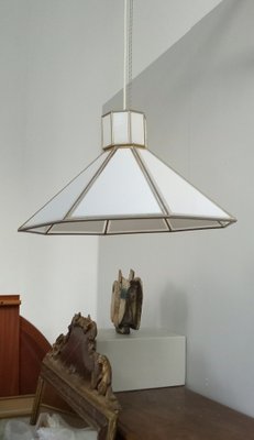 French Glass Ceiling Lamp, 1970s-GJF-1452832