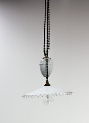 French Glass Counterweight Ceiling Pendant, Early 20th Century-RIU-1263683