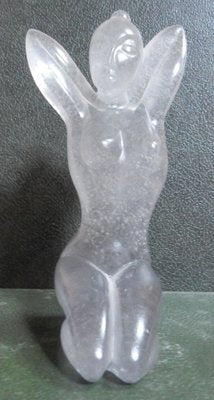 French Glass Paste Statuette of Woman Stretching-RDN-1451532