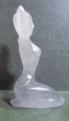 French Glass Paste Statuette of Woman Stretching-RDN-1451532