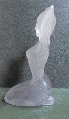 French Glass Paste Statuette of Woman Stretching-RDN-1451532