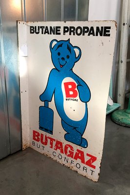 French Glazed Advertising Butagaz Sign, 1950s-BVG-570954