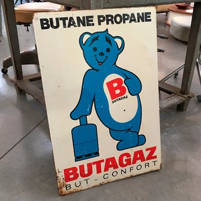 French Glazed Advertising Butagaz Sign, 1950s-BVG-570954