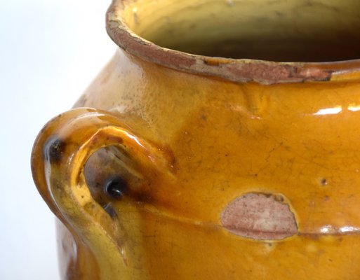 French Glazed Pottery Confit Pot, 1800s-BTG-1707108