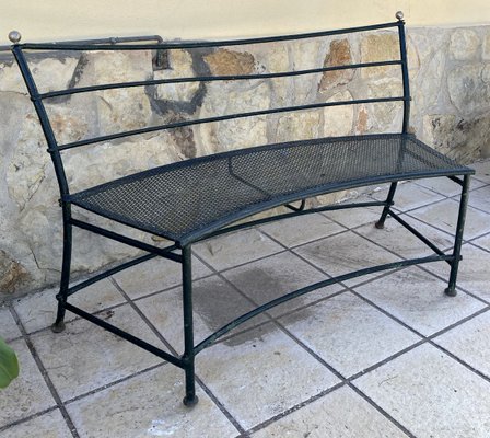 French Green Garden Bench, 1940s-NOU-852988