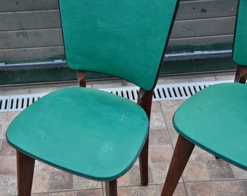 French Green Leather Chairs, Set of 2-ROJ-950018