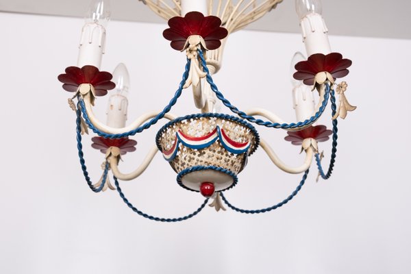 French Hot Air Balloon Chandelier, 1950s-GCG-2041807