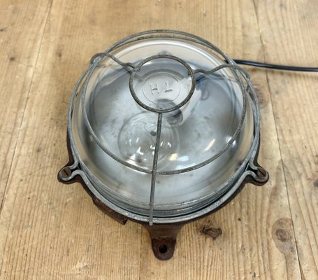 French Industrial Cast Iron Wall or Ceiling Light, 1950s-CGF-1726168