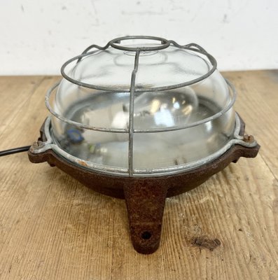 French Industrial Cast Iron Wall or Ceiling Light, 1950s-CGF-1726168