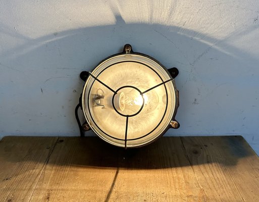 French Industrial Cast Iron Wall or Ceiling Light, 1950s-CGF-1726168