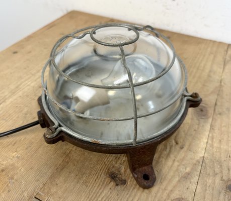 French Industrial Cast Iron Wall or Ceiling Light, 1950s-CGF-1726168