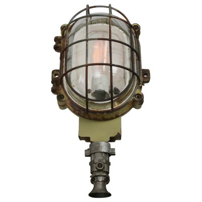 French Industrial Gray Cast Iron Wall Lamp from Mapelec Amiens-BLS-1235900