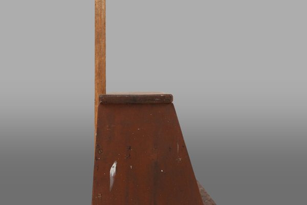 French Industrial Wooden Stepladder, 1900s-YSY-1822025