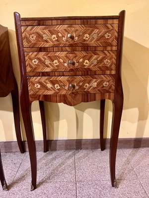 French Inlaid Bedside Tables, 1930s, Set of 2-WRQ-1750057