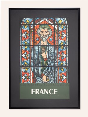 French La Cathédrale de Bourges Travel Poster from SNCF, Framed-GPP-1139971