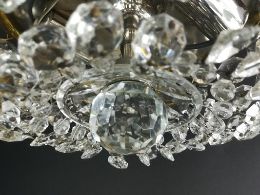 French Lead Crystal Ceiling Lamp, 1920s-KDB-1299701